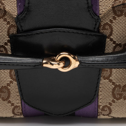 Gucci GG Supreme Horsebit Web Flap Bag (SHF-dZLqw3)