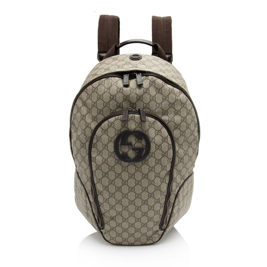 Gucci GG Supreme Interlocking G Medium Backpack (SHF-945UAF)