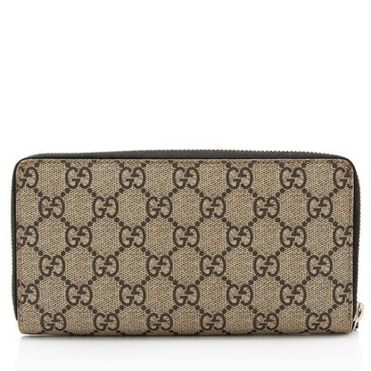 Gucci GG Supreme Kingsnake Zip Around Wallet (SHF-XF9siG)