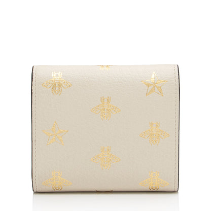 Gucci GG Supreme Leather Bee Star Padlock Compact Wallet (SHF-ZjgWCN)