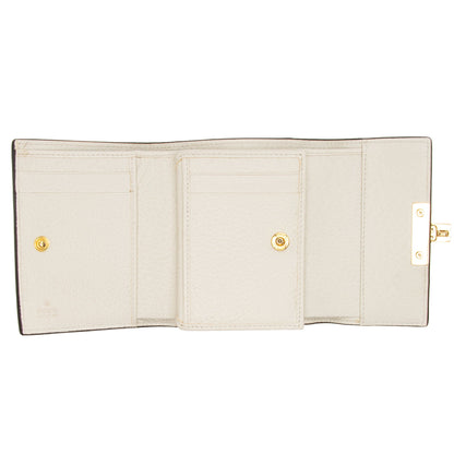 Gucci GG Supreme Leather Bee Star Padlock Compact Wallet (SHF-ZjgWCN)
