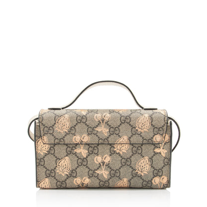 Gucci GG Supreme Berry Padlock Mini Crossbody (SHF-OWluIJ)
