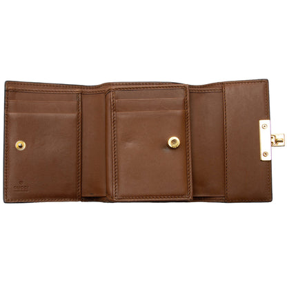 Gucci GG Supreme Leather Padlock Compact Wallet (SHF-hLMamg)