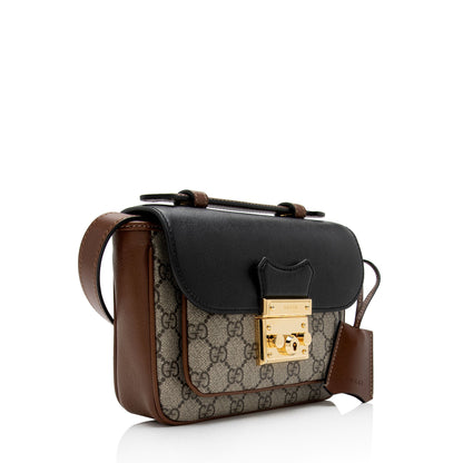 Gucci GG Supreme Leather Padlock Mini Crossbody Bag (SHF-xCSti7)