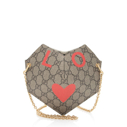 Gucci GG Supreme Love Heart Valentines Mini Crossbody (SHF-vvjySZ)