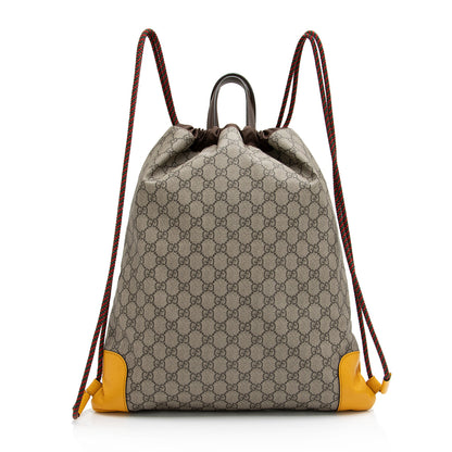 Gucci GG Supreme Neo Vintage Drawstring Backpack (SHF-23809)