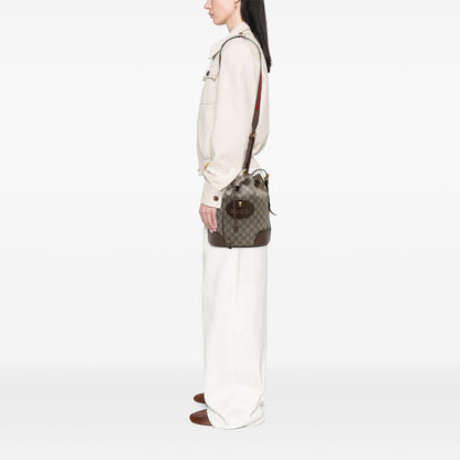 Gucci GG Supreme Neo Vintage Drawstring Bucket Bag
