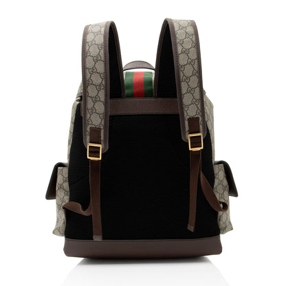 Gucci GG Supreme Ophidia Medium Flap Backpack (SHF-zJBVt3)