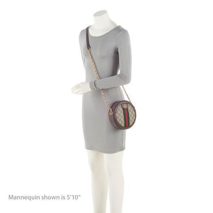 Gucci GG Supreme Ophidia Round Mini Shoulder Bag (SHF-qGCul6)