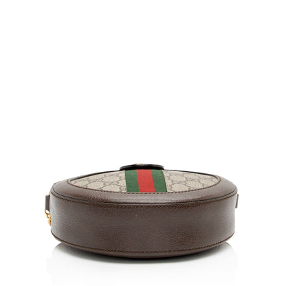 Gucci GG Supreme Ophidia Round Mini Shoulder Bag (SHF-WZsBel)