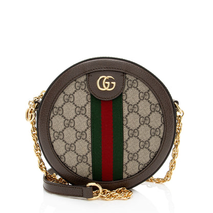 Gucci GG Supreme Ophidia Round Mini Shoulder Bag (SHF-99m356)