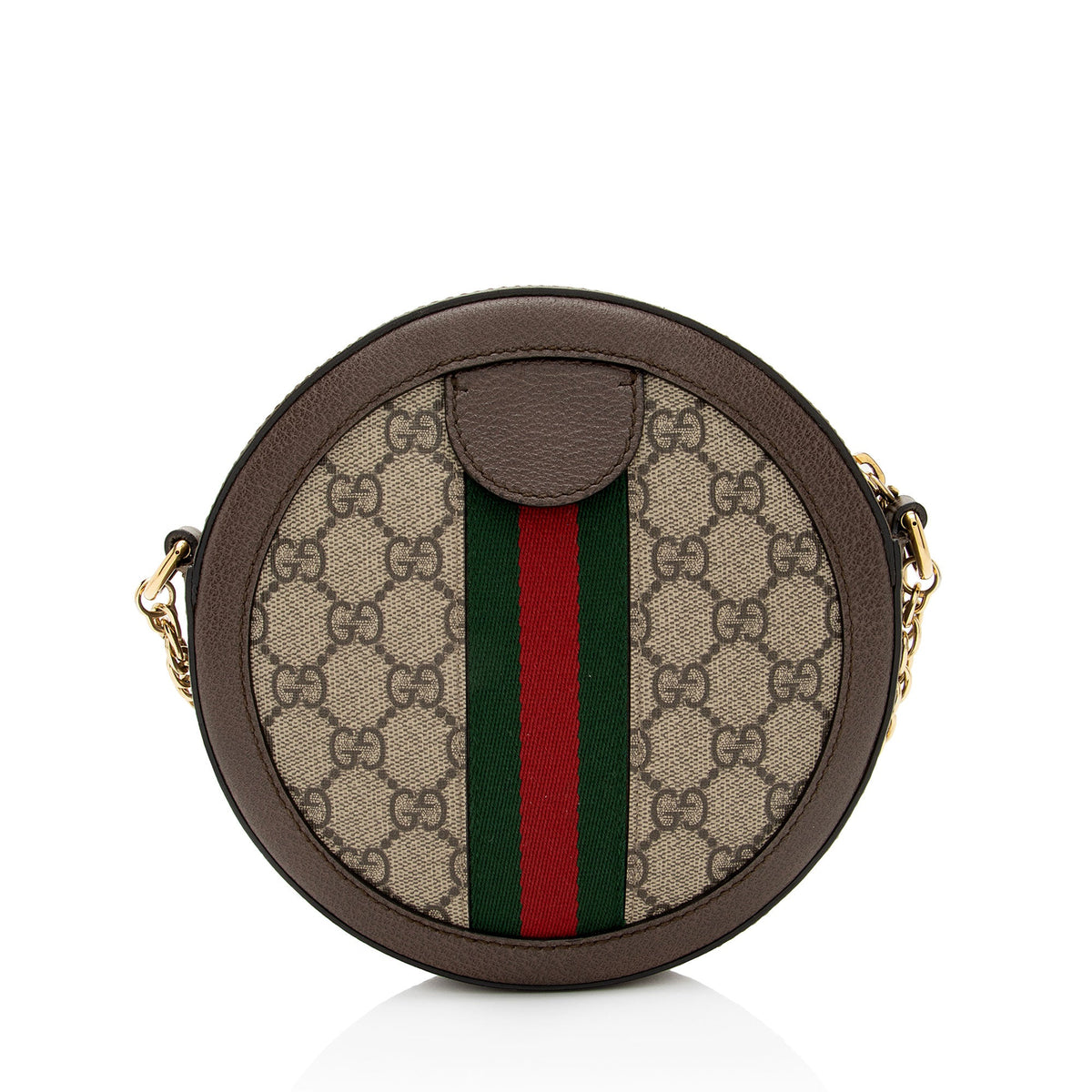 Gucci GG Supreme Ophidia Round Mini Shoulder Bag (SHF-8LEeSa)