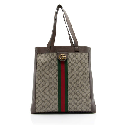 Gucci GG Supreme Ophidia Soft Vertical Large Tote (SHF-rk7fHN)