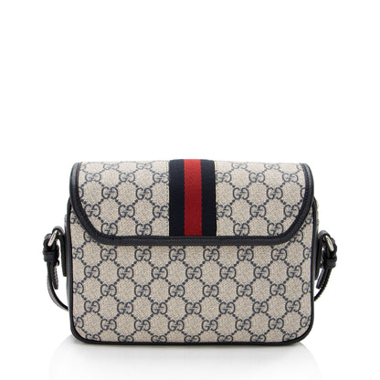 Gucci GG Supreme Ophidia Studded Web Flap Small Messenger (SHF-ken4qy)