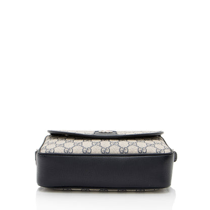 Gucci GG Supreme Ophidia Studded Web Flap Small Messenger (SHF-ken4qy)