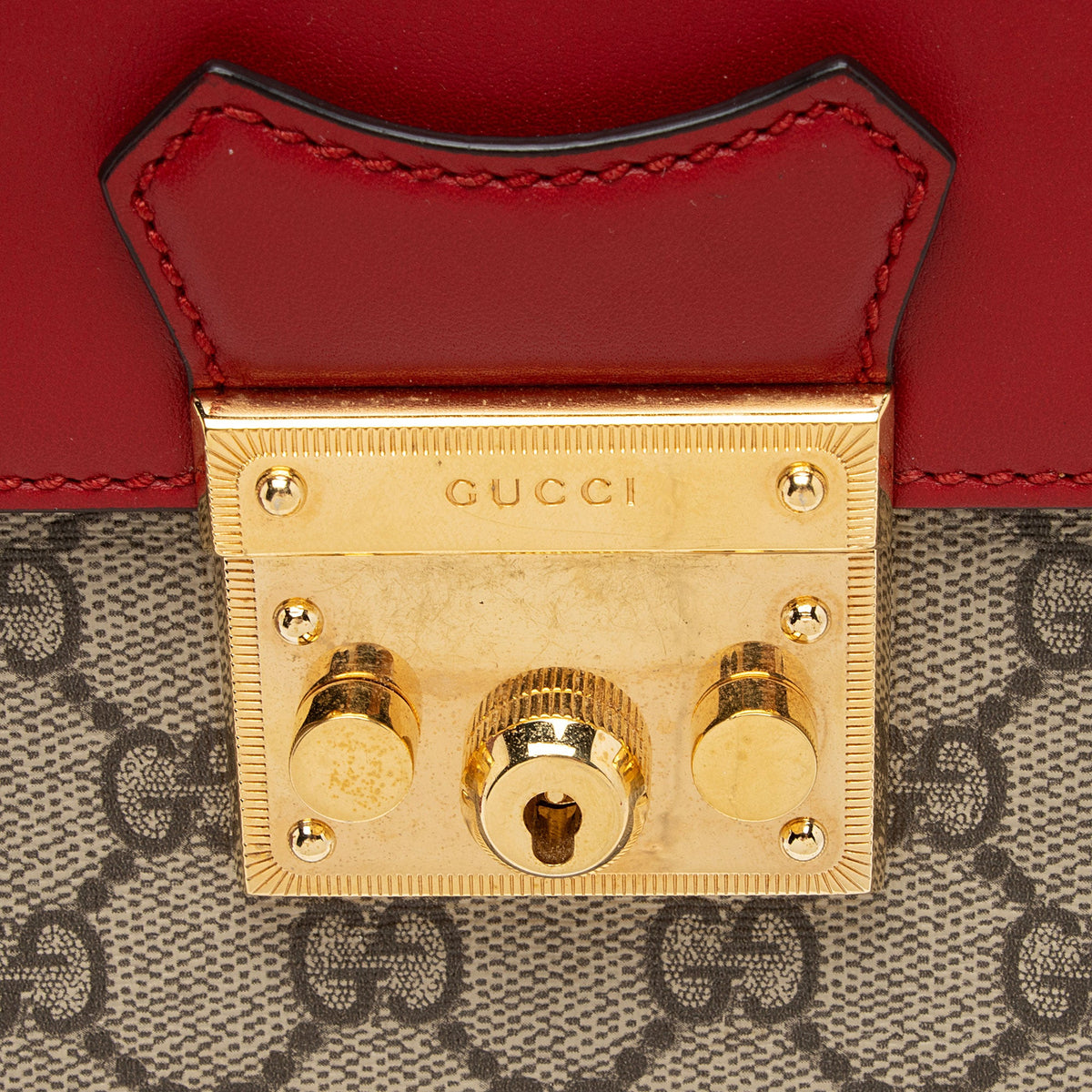 Gucci GG Supreme Padlock Backpack (SHF-RewJ7r)
