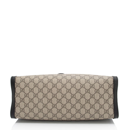 Gucci GG Supreme Padlock Chain Medium Shoulder Bag (SHF-HpZzJo)