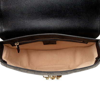 Gucci GG Supreme Padlock Saddle Small Shoulder Bag