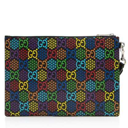 Gucci GG Supreme Psychedelic Zip Wristlet