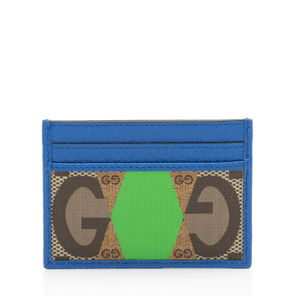 Gucci GG Supreme Rhombus Print Card Case (SHF-aduYXB)