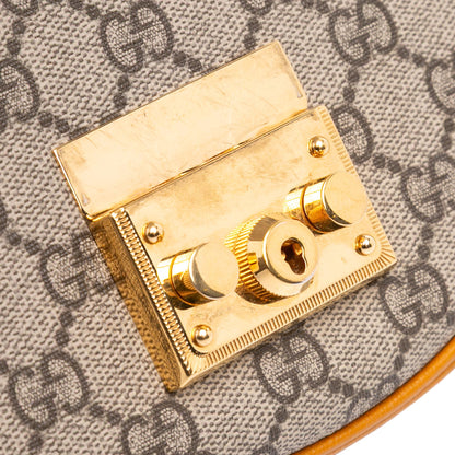 Gucci GG Supreme Saddle Padlock Crossbody