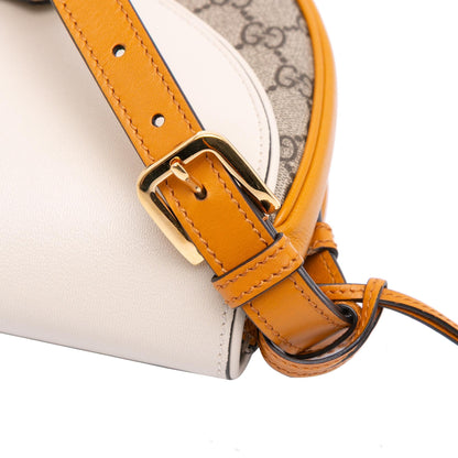 Gucci GG Supreme Saddle Padlock Crossbody