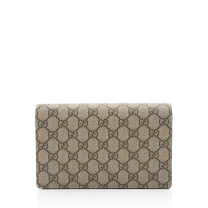 Gucci GG Supreme Script Logo Heart Wallet on Chain (SHF-lumKJK)