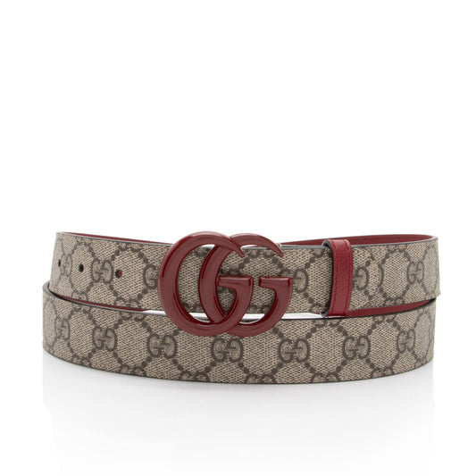 Gucci GG Supreme GG Marmont Slim Belt - Size 44 / 110 (SHF-CvMVZf)