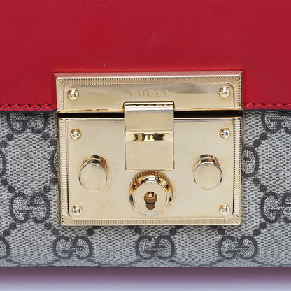 Gucci GG Supreme Small Padlock Shoulder Bag (SHF-121XFL)