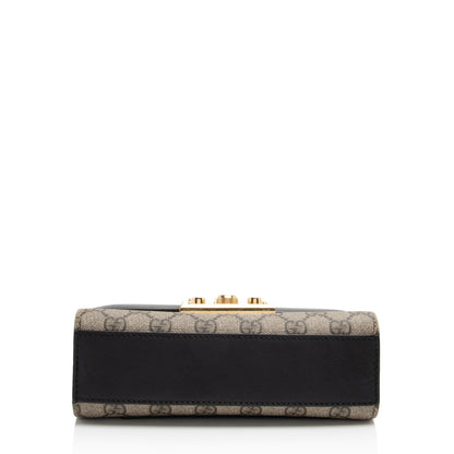 Gucci GG Supreme Small Padlock Shoulder Bag (SHF-wWXgdi)