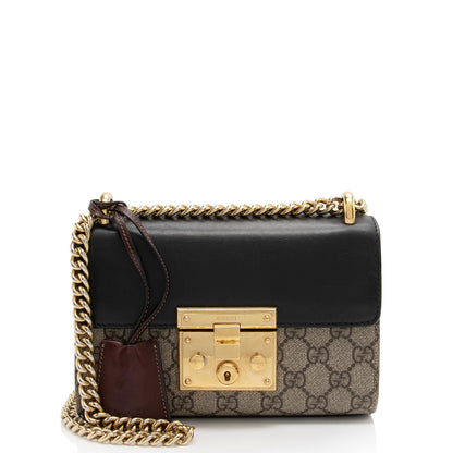 Gucci GG Supreme Small Padlock Shoulder Bag (SHF-wWXgdi)