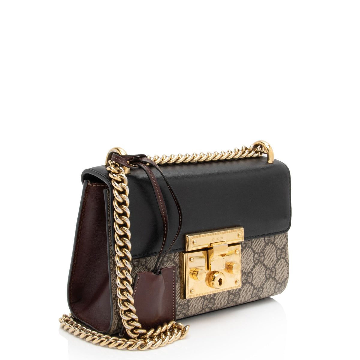 Gucci GG Supreme Small Padlock Shoulder Bag (SHF-wWXgdi)