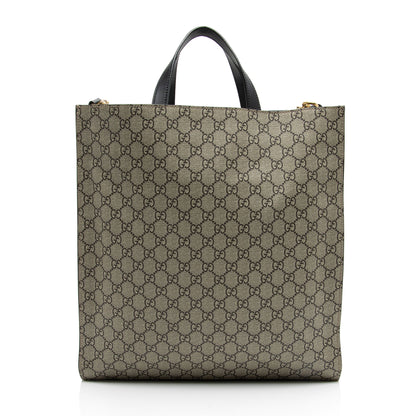 Gucci GG Supreme Soft Angry Cat Vertical Courrier Tote (SHF-BjgJPe)