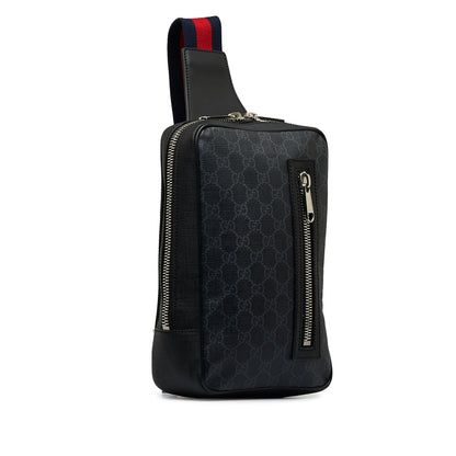 Gucci GG Supreme Soft Zip Web Sling Bag (SHG-cIWp0C)