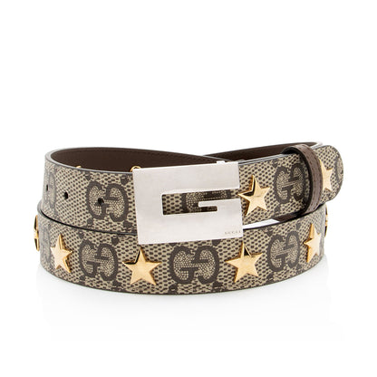 Gucci GG Supreme Star Studded Belt - Size 38 / 95