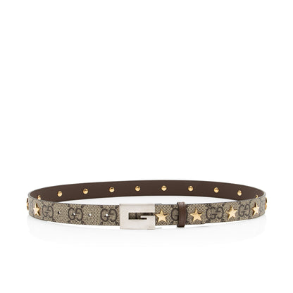 Gucci GG Supreme Star Studded Belt - Size 38 / 95