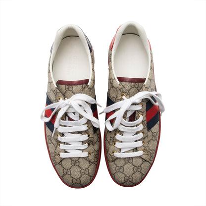 Gucci GG Supreme Web Ace Sneakers - Men's Size 7.5 / 37.5 (SHF-YF3WL3)