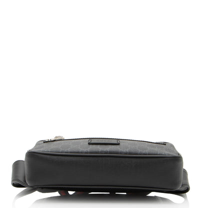 Gucci GG Supreme Web Zip Belt Bag (SHF-52MZPp)