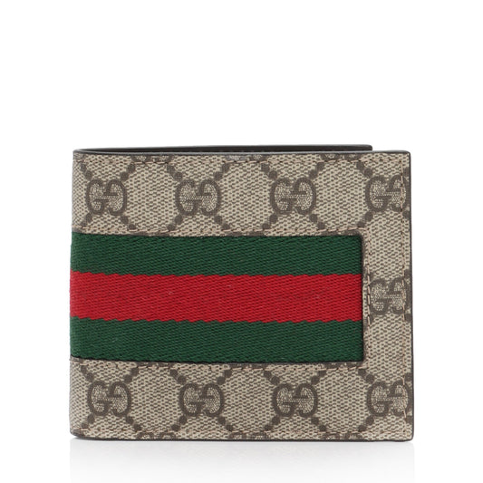 Gucci GG Supreme Web Bi-Fold Wallet (SHF-47HcRo)