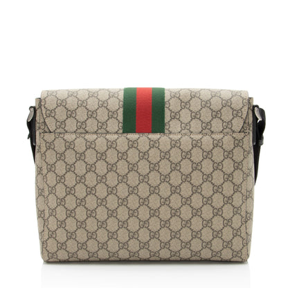 Gucci GG Supreme Web Flap Messenger