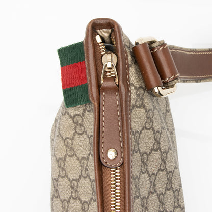 Gucci GG Supreme Web Loop Flat Messenger Bag (SHF-23803)