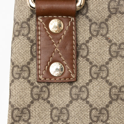 Gucci GG Supreme Web Loop Flat Messenger Bag (SHF-23803)