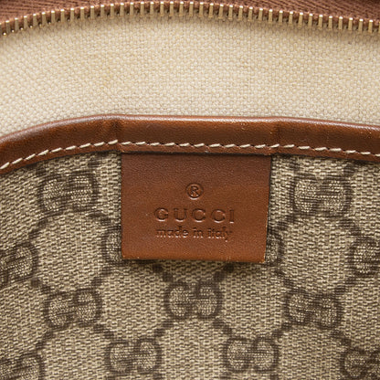 Gucci GG Supreme Web Loop Flat Small Messenger (SHF-2FmbPb)