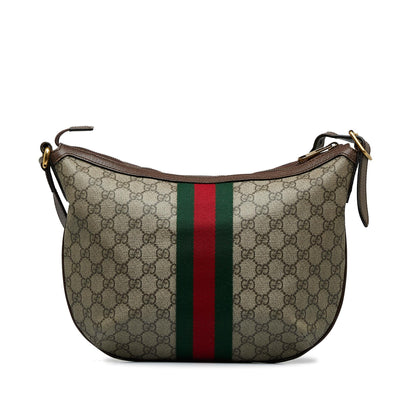 Gucci GG Supreme Web Ophidia Half Moon Crossbody (SHG-fSV2pz)