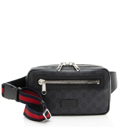 Gucci GG Supreme Web Zip Belt Bag