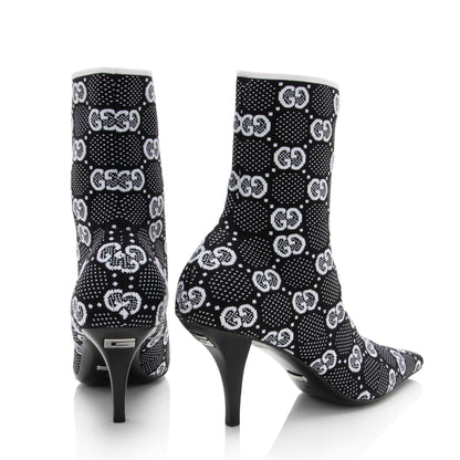 Gucci GG Technical Jersey Knit Ankle Boots - Size 8 / 38 (SHF-f3b3SB)