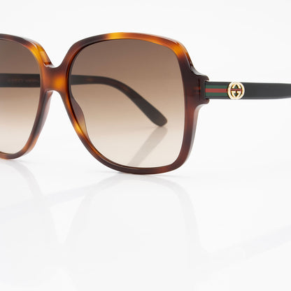 Gucci GG Web Square Sunglasses