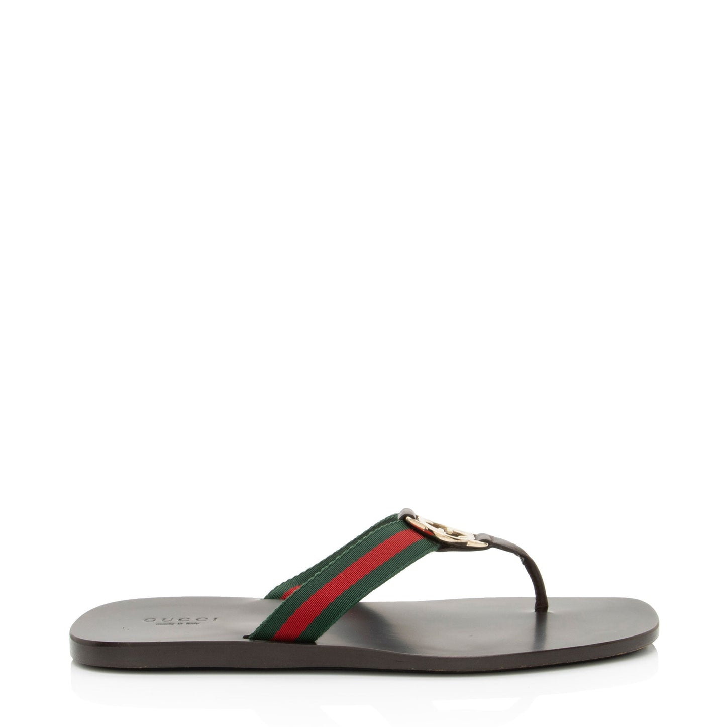 Gucci GG Web Kika Thong Sandals - Size 6 / 36