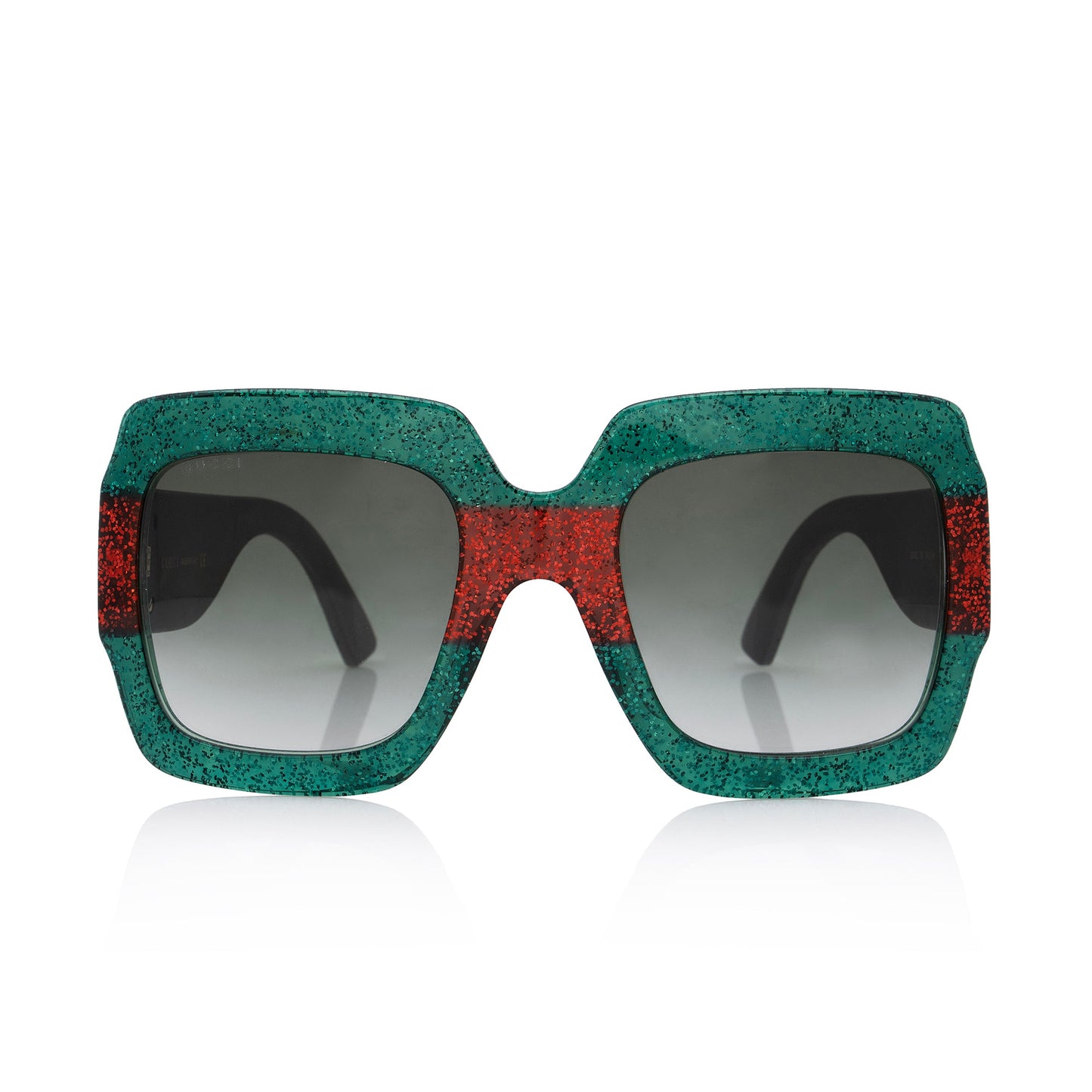 Gucci Glitter Web Interlocking G Square Sunglasses (SHF-siNUmD)