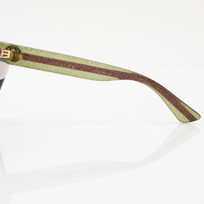 Gucci Glitter Web Interlocking G Round Sunglasses